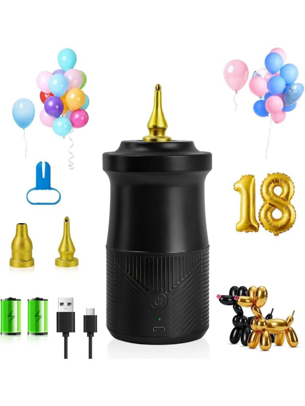 Portable Electric Balloon Pump - Fast Inflator for Party Decorations & Events